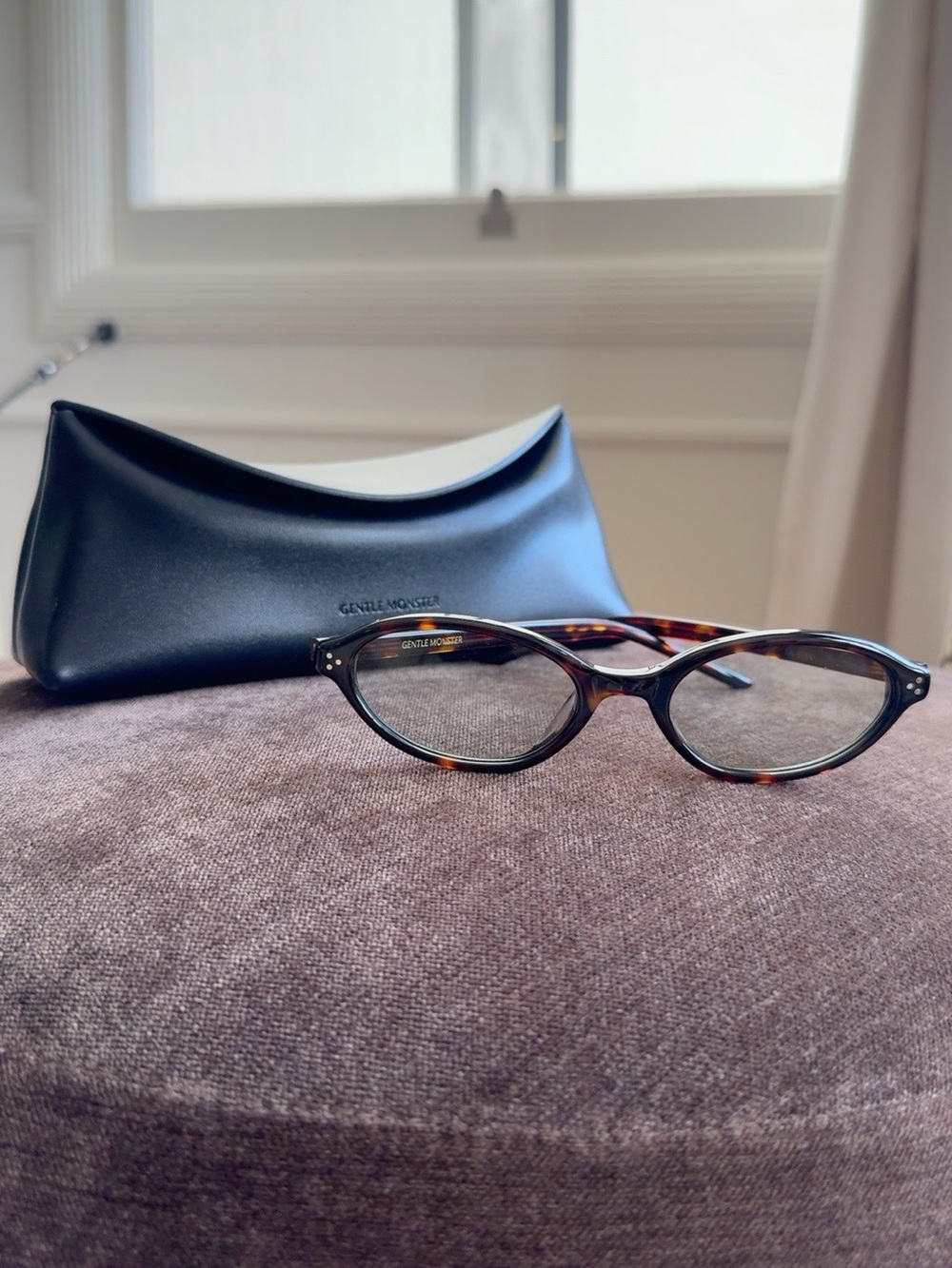 GENTLE MONSTER Tortoise La Cha Tinted Glasses